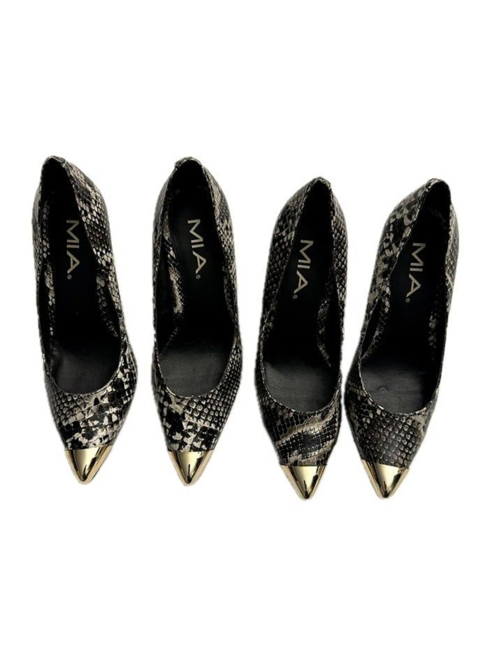 Mia Heels Women Shoes Bundle Lot of 2 Pairs Snakeskin Stiletto Pumps Size 7.5 8